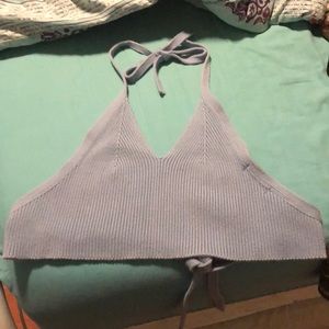 Vintage Blue Asphalt Cropped tie top